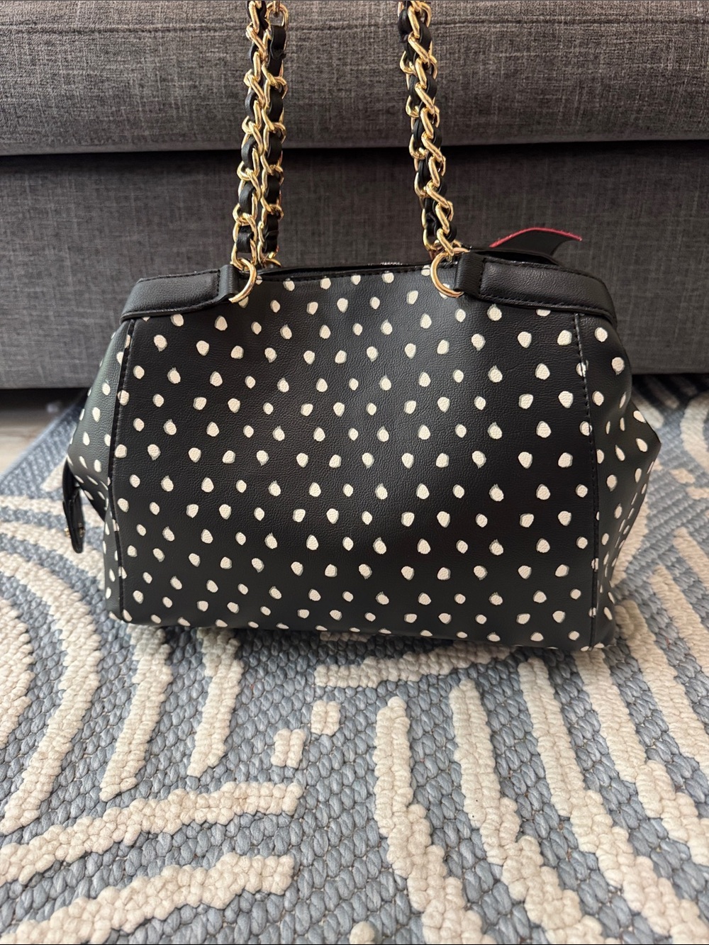 Betsey Johnson Oversized Red Sequin Bow Polka Dot Shoulder Bag - Picture 2 of 8